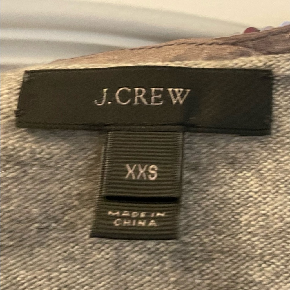 Gray Sweater With Sequin Trim - image 3